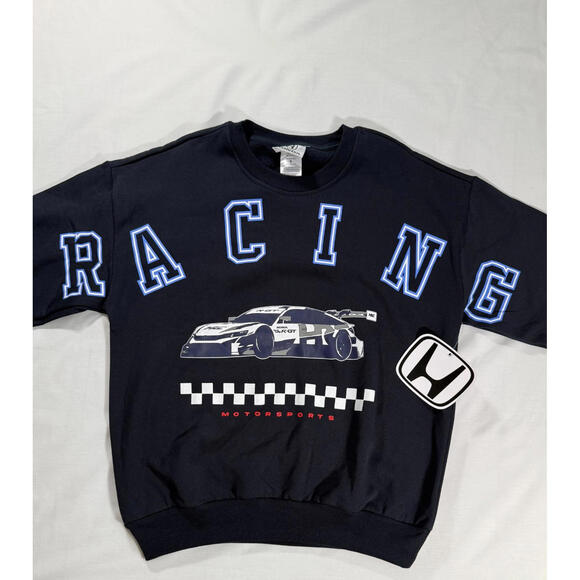 Honda Racing Team Black Pullover Crew Neck Sweatshirt M Men's/Unisex Race Car - Picture 3 of 9